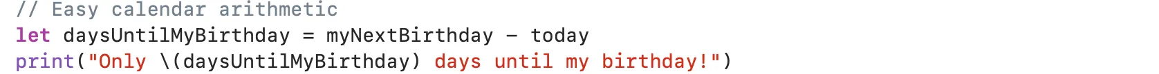 Computing the number of days until my next birthday