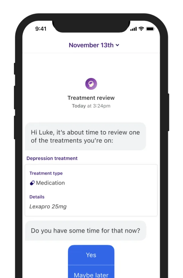 In session 10 we spoke with people living with long term health conditions, and clinicians with experience in primary care in the UK to inform features to support tracking and reviewing multiple treatments.