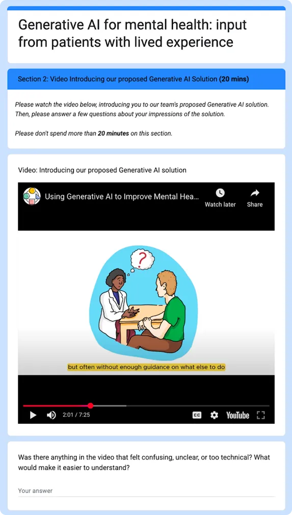 Public-facing video introducing our proposed Generative AI Solution